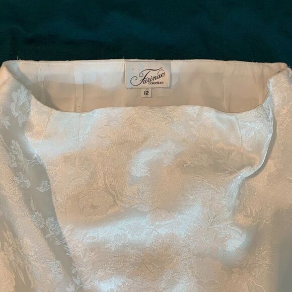 Vintage Farinae Collections White Tapestry Skirt - Picture 3 of 7